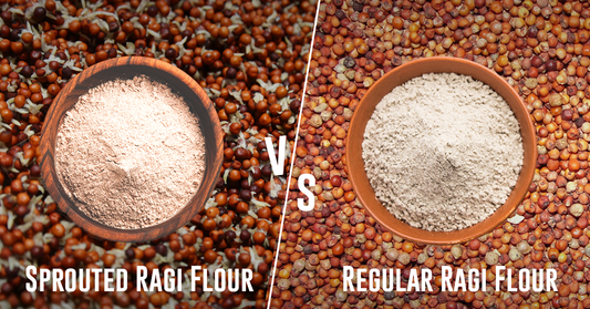 Sprouted ragi flour vs Regular ragi flour