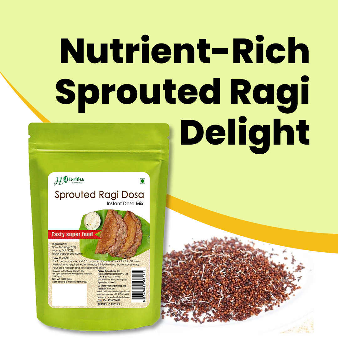 Sprouted ragi dosa